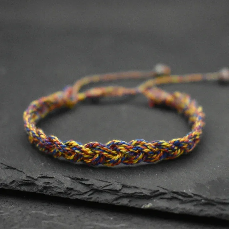 Multi-Color Tibetan Buddhist Bracelet for Yoga & Friendship