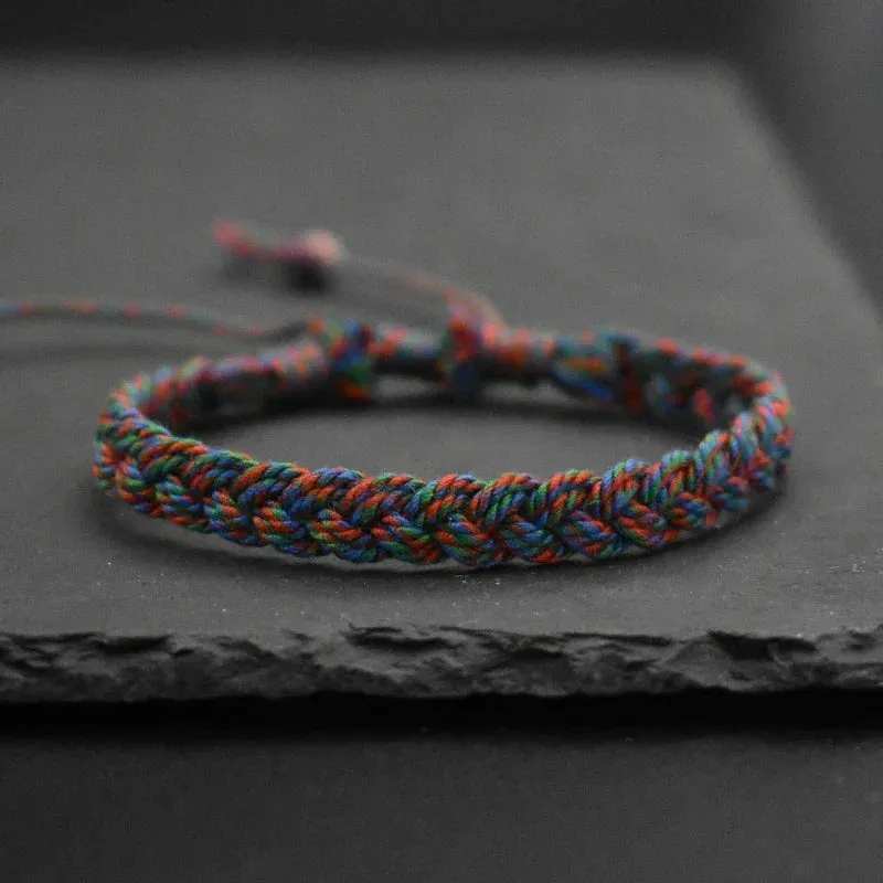 Multi-Color Tibetan Buddhist Bracelet for Yoga & Friendship