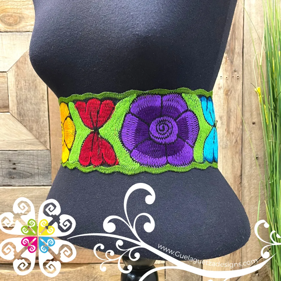 Multicolor Chiapas Embroider Belt - Women Belt