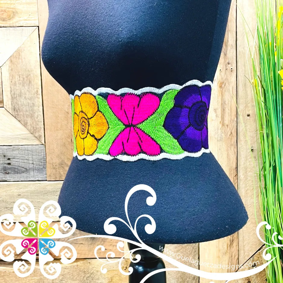 Multicolor Chiapas Embroider Belt - Women Belt
