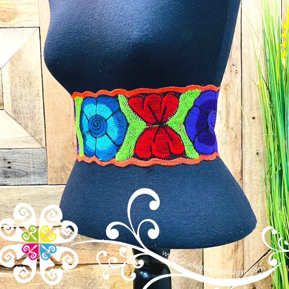 Multicolor Chiapas Embroider Belt - Women Belt