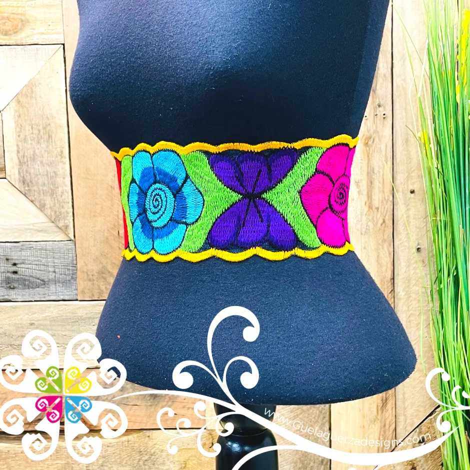 Multicolor Chiapas Embroider Belt - Women Belt
