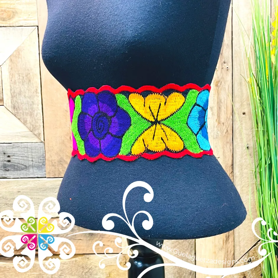 Multicolor Chiapas Embroider Belt - Women Belt