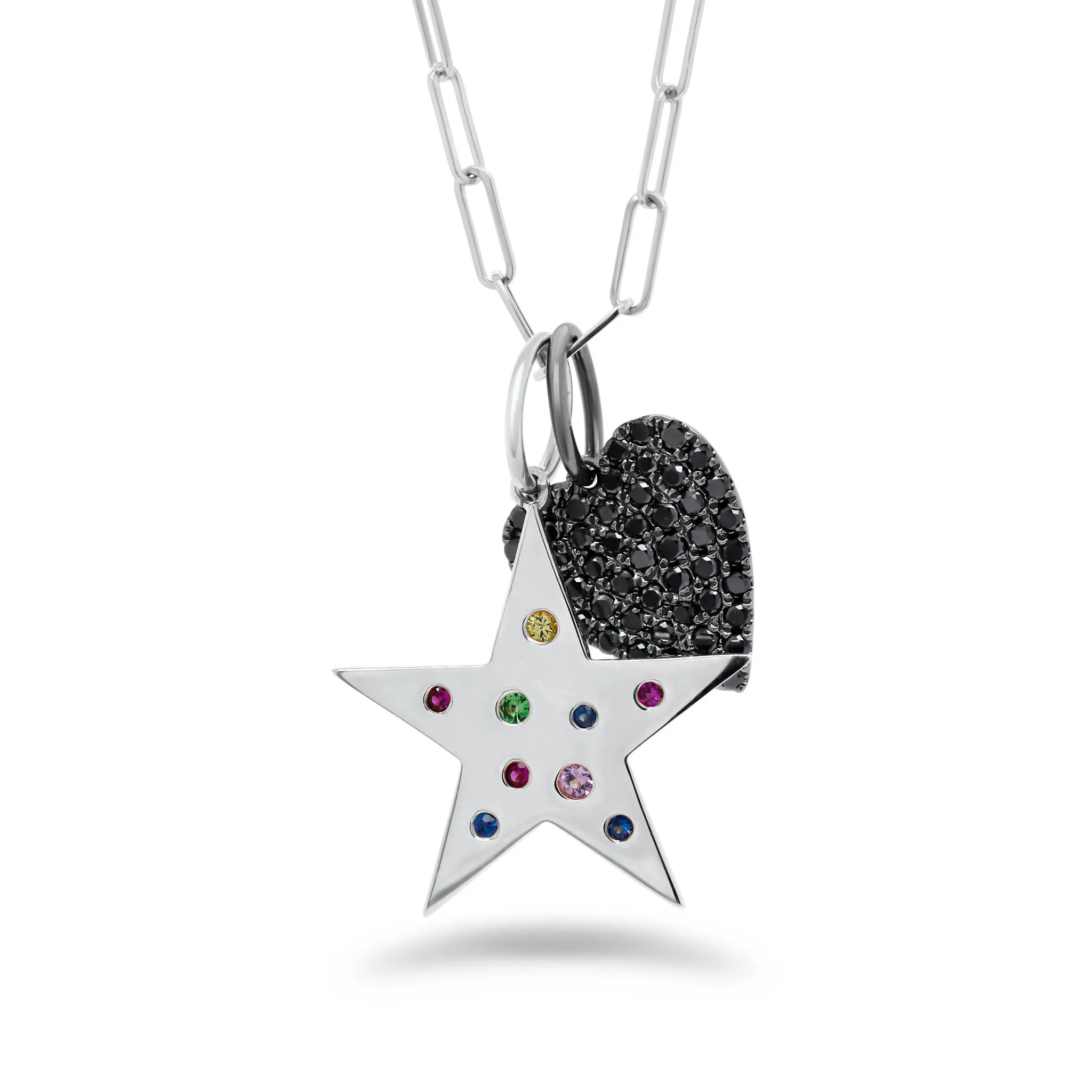 Multicolor Gemstone Star Pendant