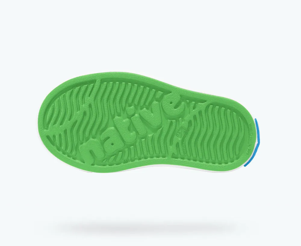 NATIVE Jefferson Child Shoes Grasshopper Green/Shell White