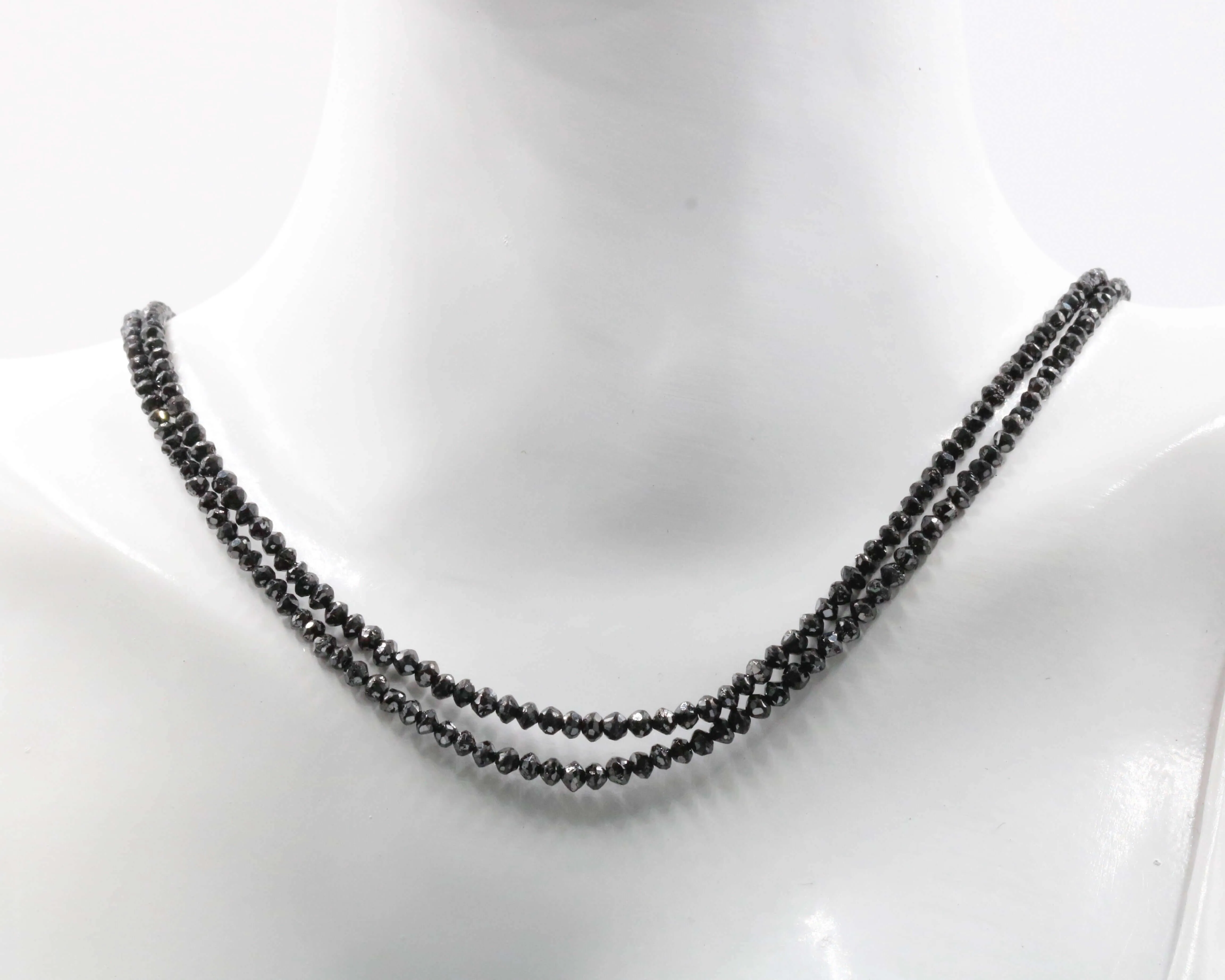 Natural Black Diamond Beads Black Beads DIY Necklace Diamond Beads Black Diamond DIY Necklace for Women April Necklace Inches SKU 6142776