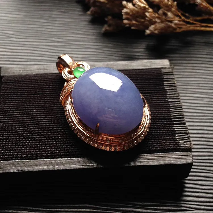 Natural Jade Pendant Jadeite Gold Pendant PT529