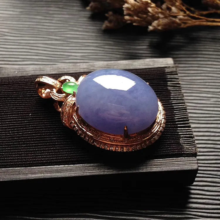 Natural Jade Pendant Jadeite Gold Pendant PT529