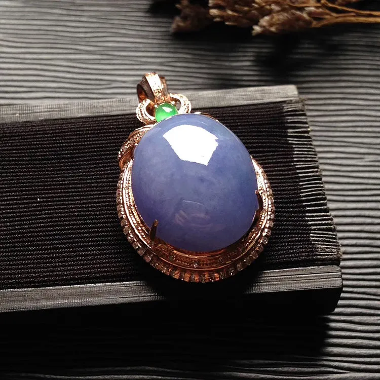 Natural Jade Pendant Jadeite Gold Pendant PT529