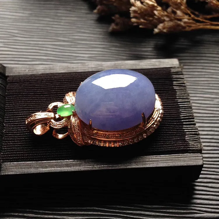 Natural Jade Pendant Jadeite Gold Pendant PT529