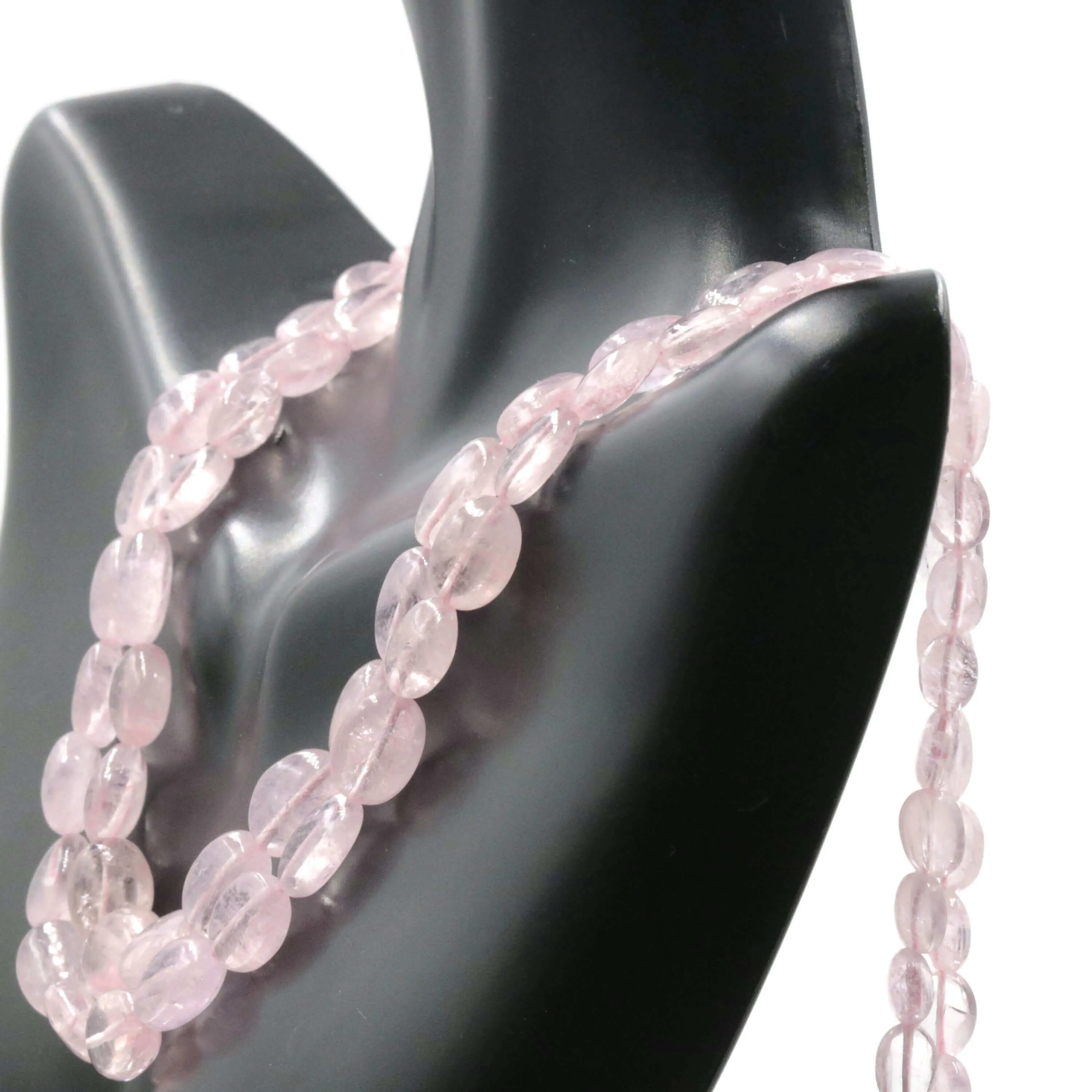 Natural Morganite Beaded Necklace Genuine Pink Morganite Gemstone Necklace SKU 6142679 6142678