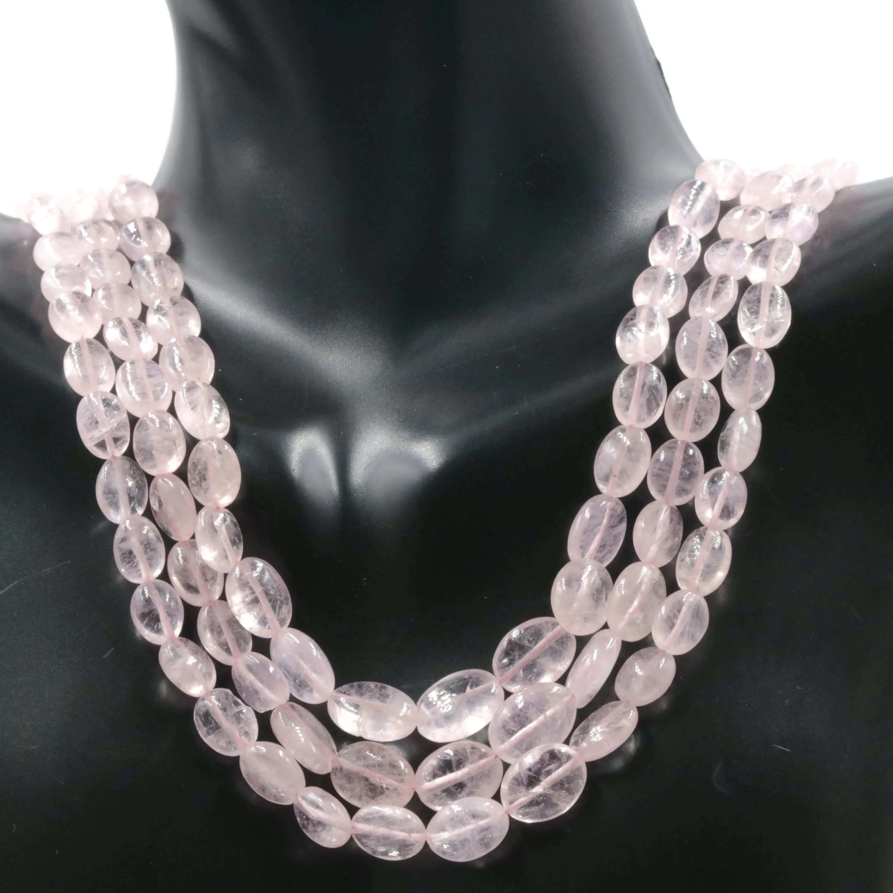 Natural Morganite Beaded Necklace Genuine Pink Morganite Gemstone Necklace SKU 6142679 6142678