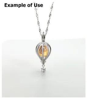 Necklace Pendant Blank Setting Сage Charm 13x34mm Sterling Silver Fine 925 For One Bead No Prong DIY Jewelry Finding Wholesale 1pc