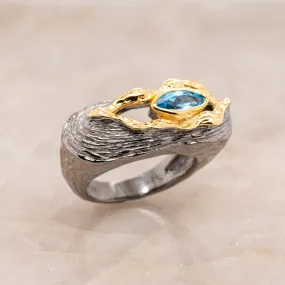 Neela Topaz Ring in Sterling Silver