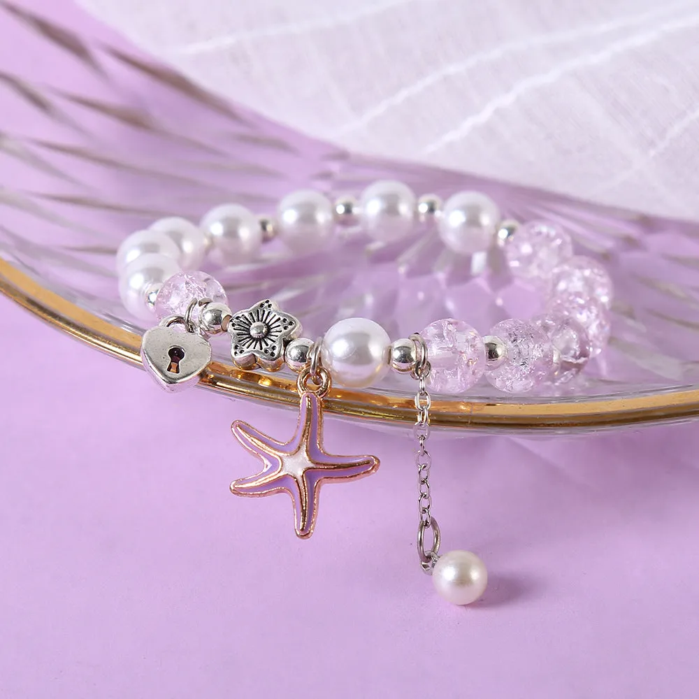 New Artistic Temperament Girlfriends Cracked Cystal Bracelet Female Wholesale Niche Japanese and Korean Kitty Bracelet