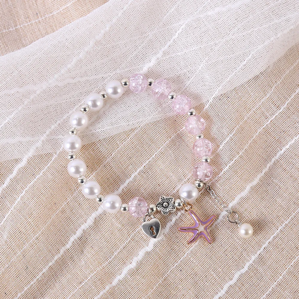 New Artistic Temperament Girlfriends Cracked Cystal Bracelet Female Wholesale Niche Japanese and Korean Kitty Bracelet