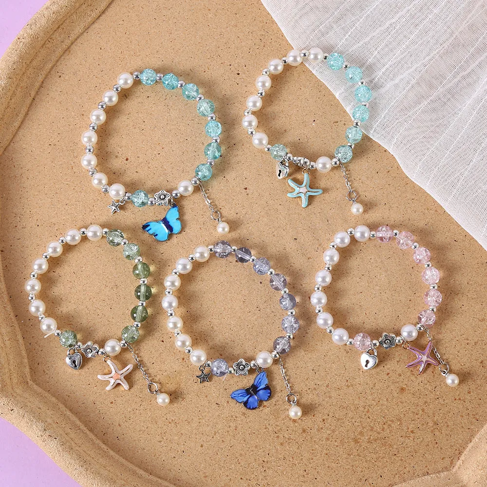 New Artistic Temperament Girlfriends Cracked Cystal Bracelet Female Wholesale Niche Japanese and Korean Kitty Bracelet