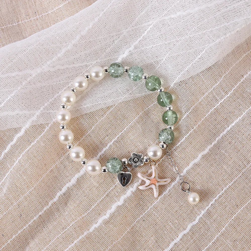 New Artistic Temperament Girlfriends Cracked Cystal Bracelet Female Wholesale Niche Japanese and Korean Kitty Bracelet