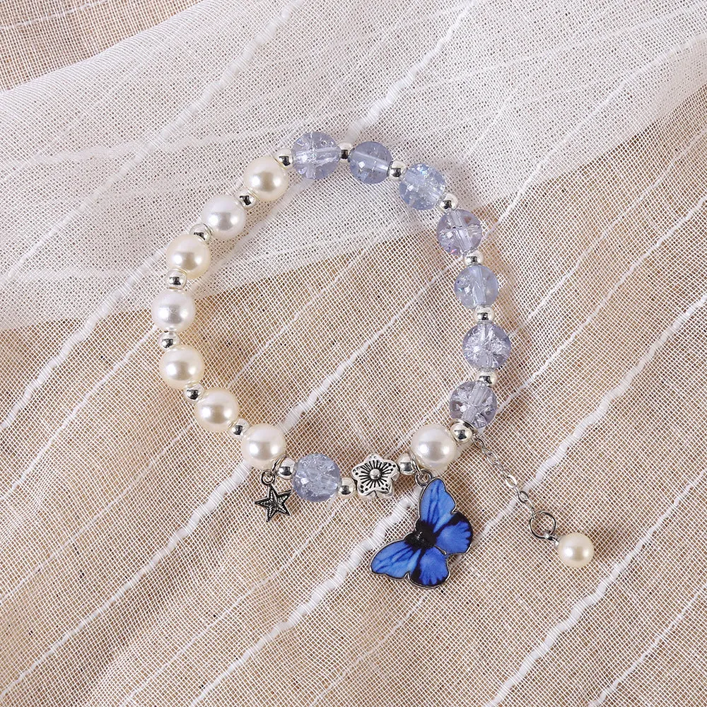 New Artistic Temperament Girlfriends Cracked Cystal Bracelet Female Wholesale Niche Japanese and Korean Kitty Bracelet