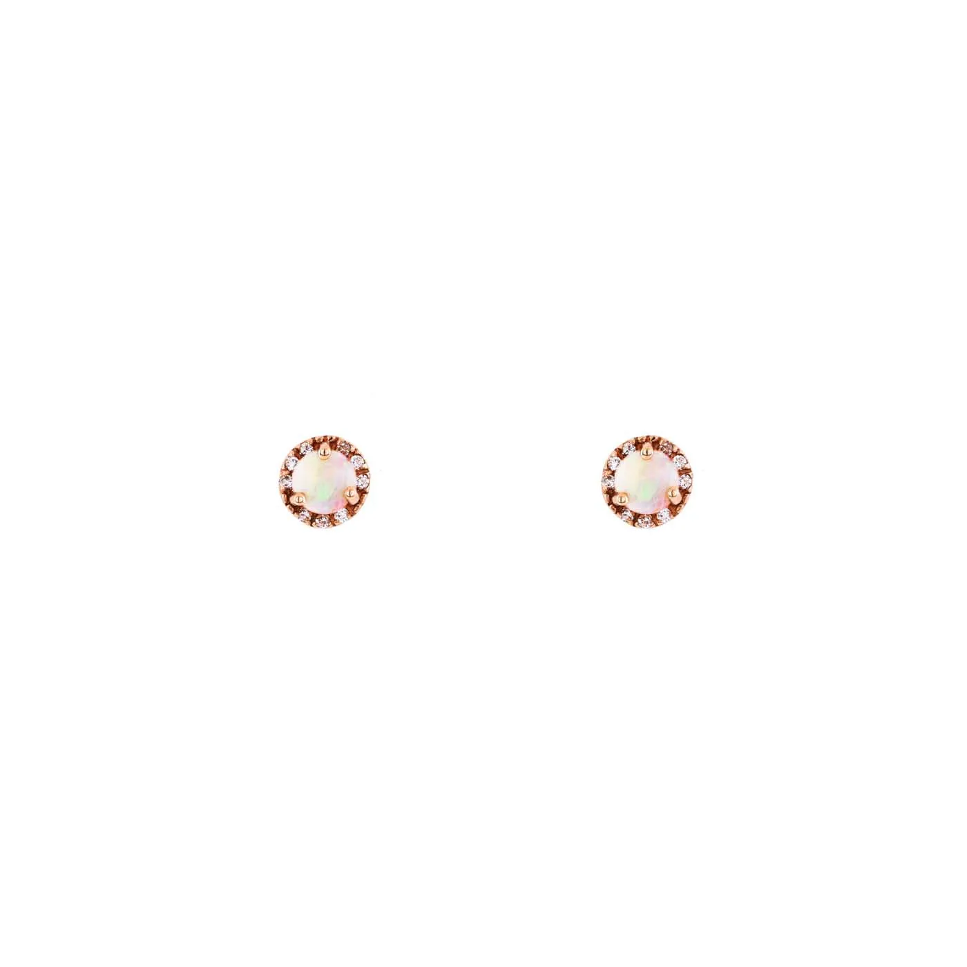 Opal & Diamond Galaxy Stud Earrings