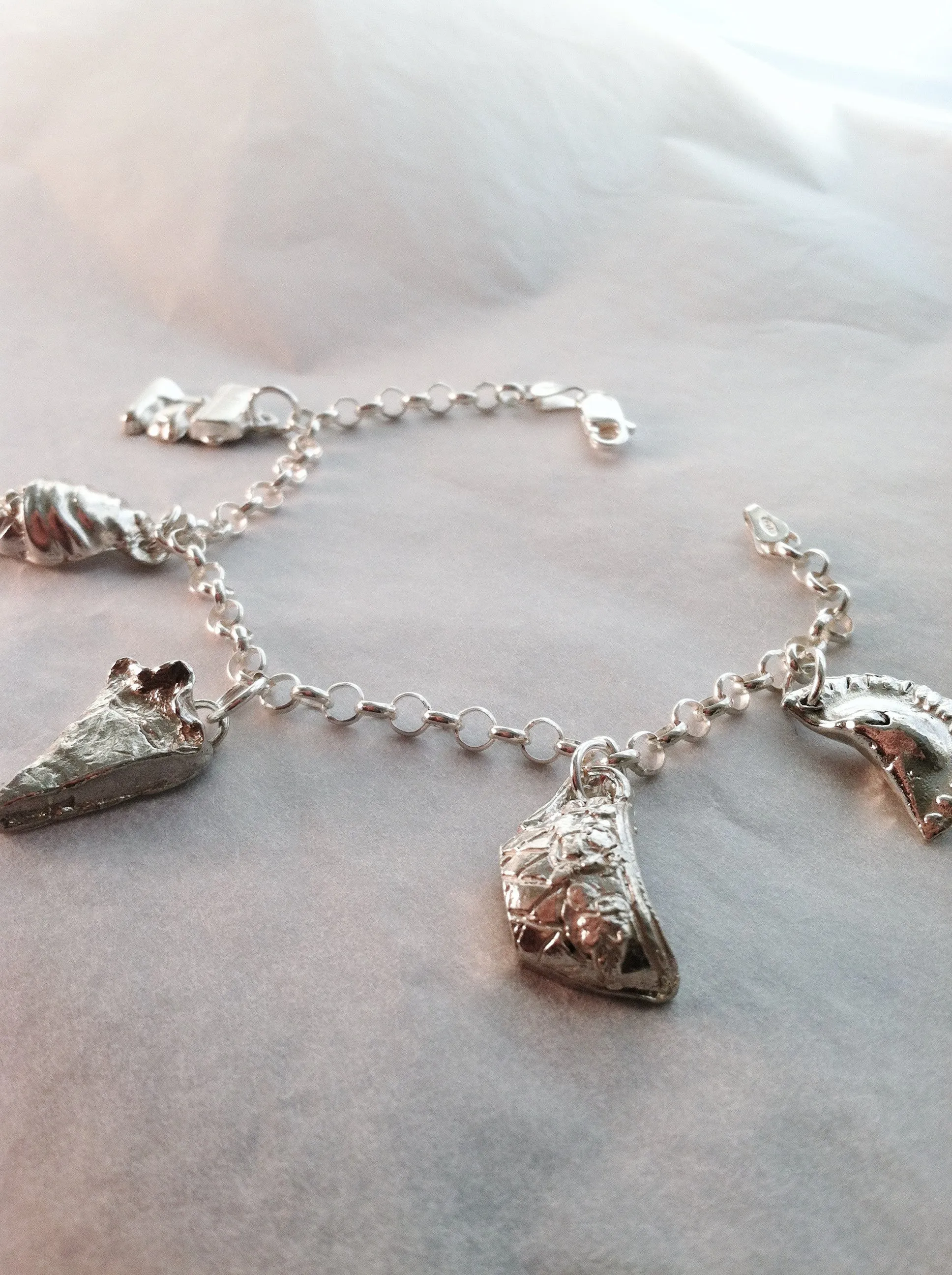 Pastry Chef Charm Bracelet in Sterling Silver