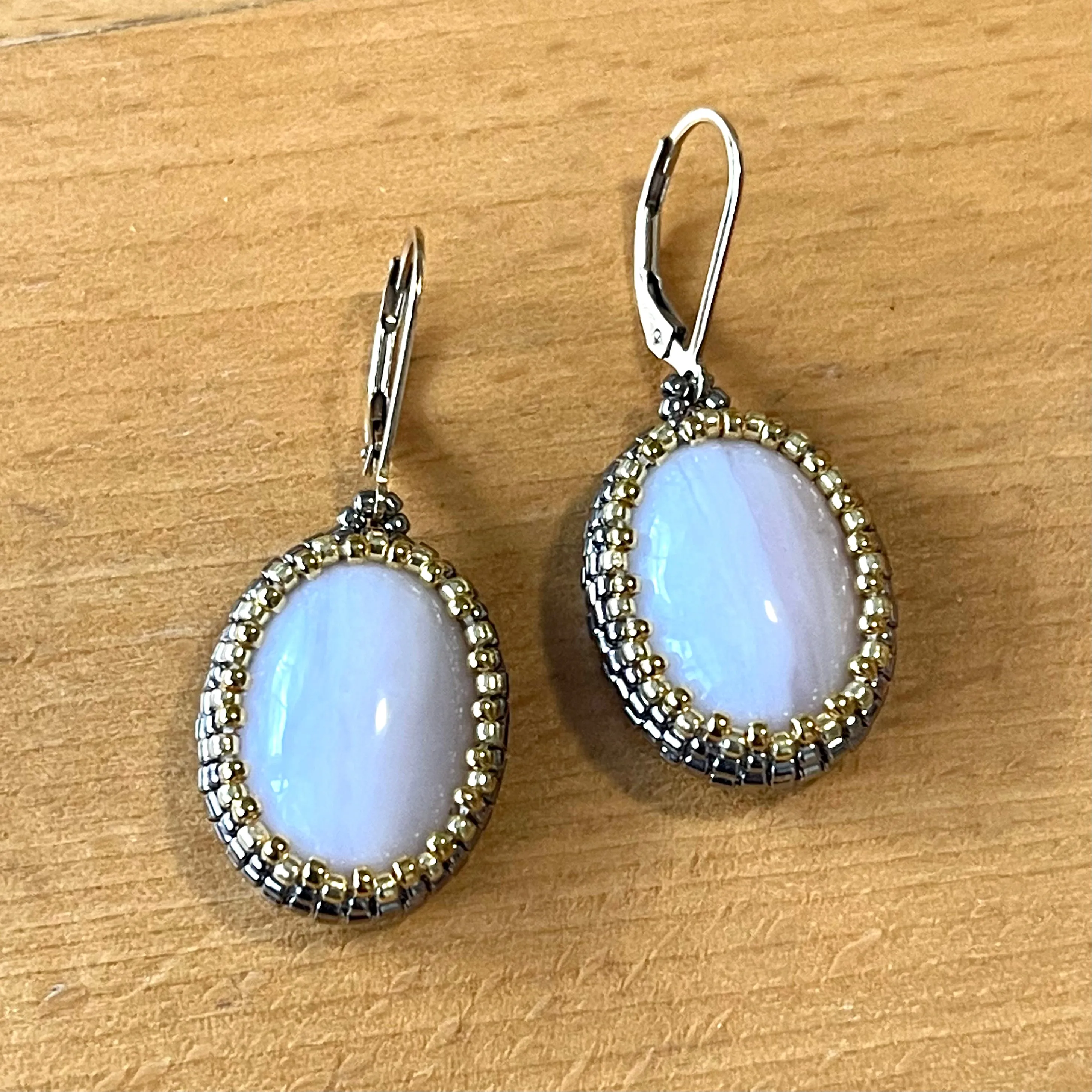 Peruvian Pink Opal Earrings