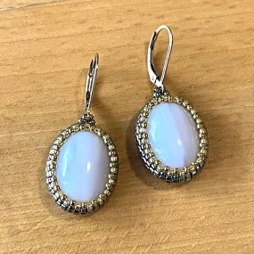 Peruvian Pink Opal Earrings