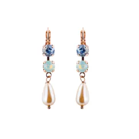 Petite Two Stone Dangle Leverback Earrings in "Cake Batter" *Custom*
