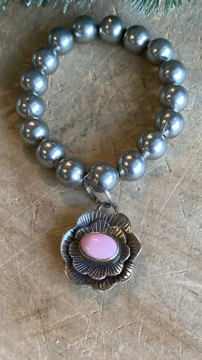 Pink Conch Flower Bracelet