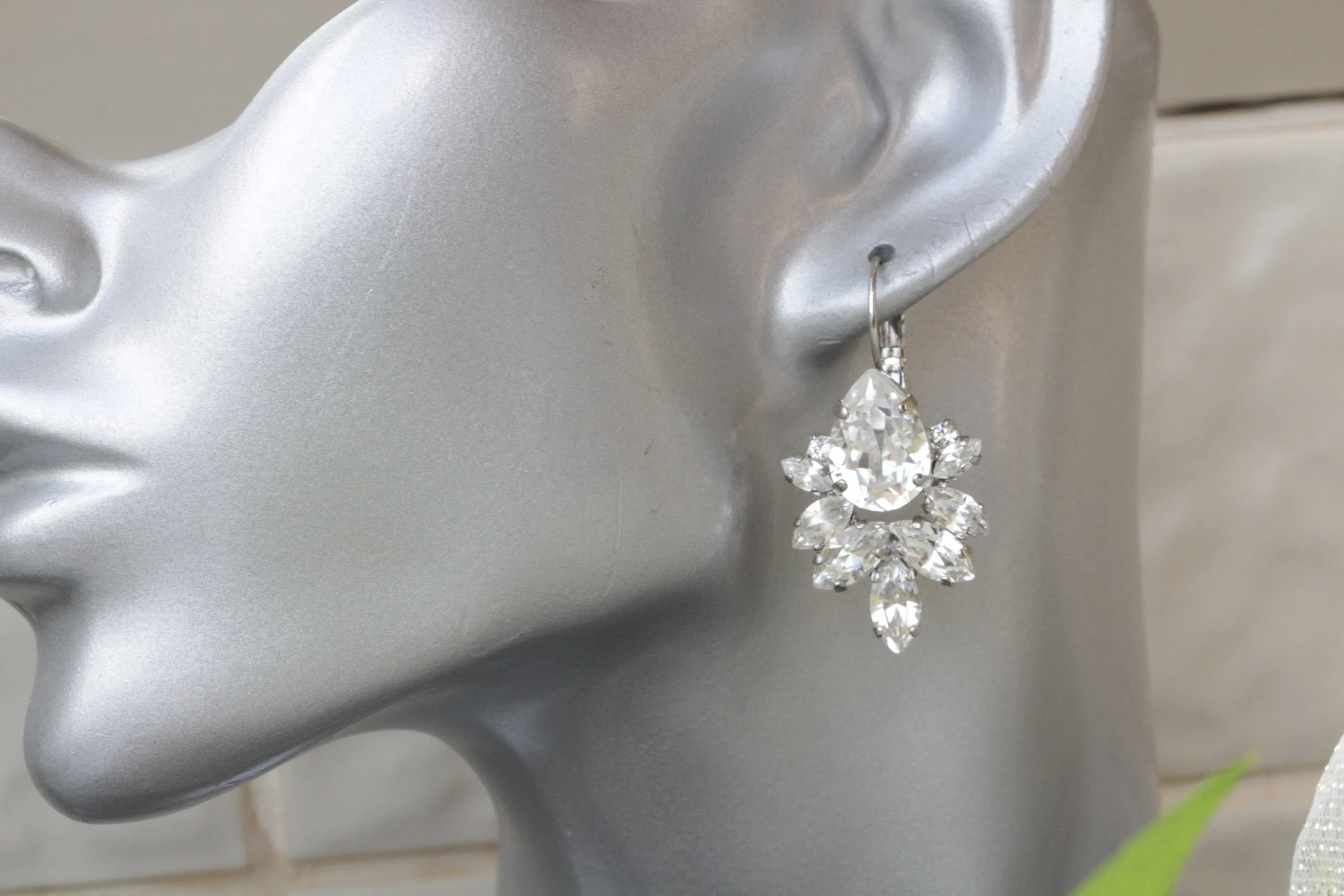 Pink Opal CRYSTAL EARRINGS