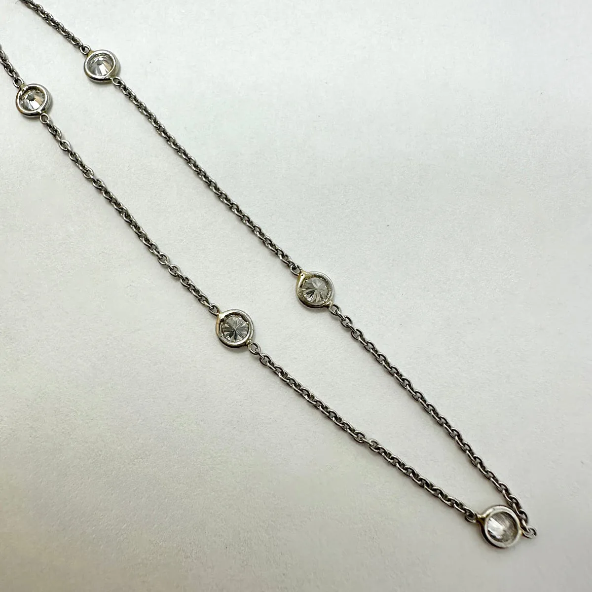Platinum Diamond by the Yard Necklace