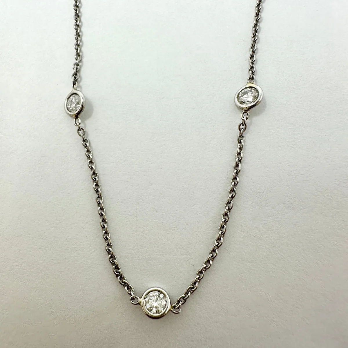 Platinum Diamond by the Yard Necklace