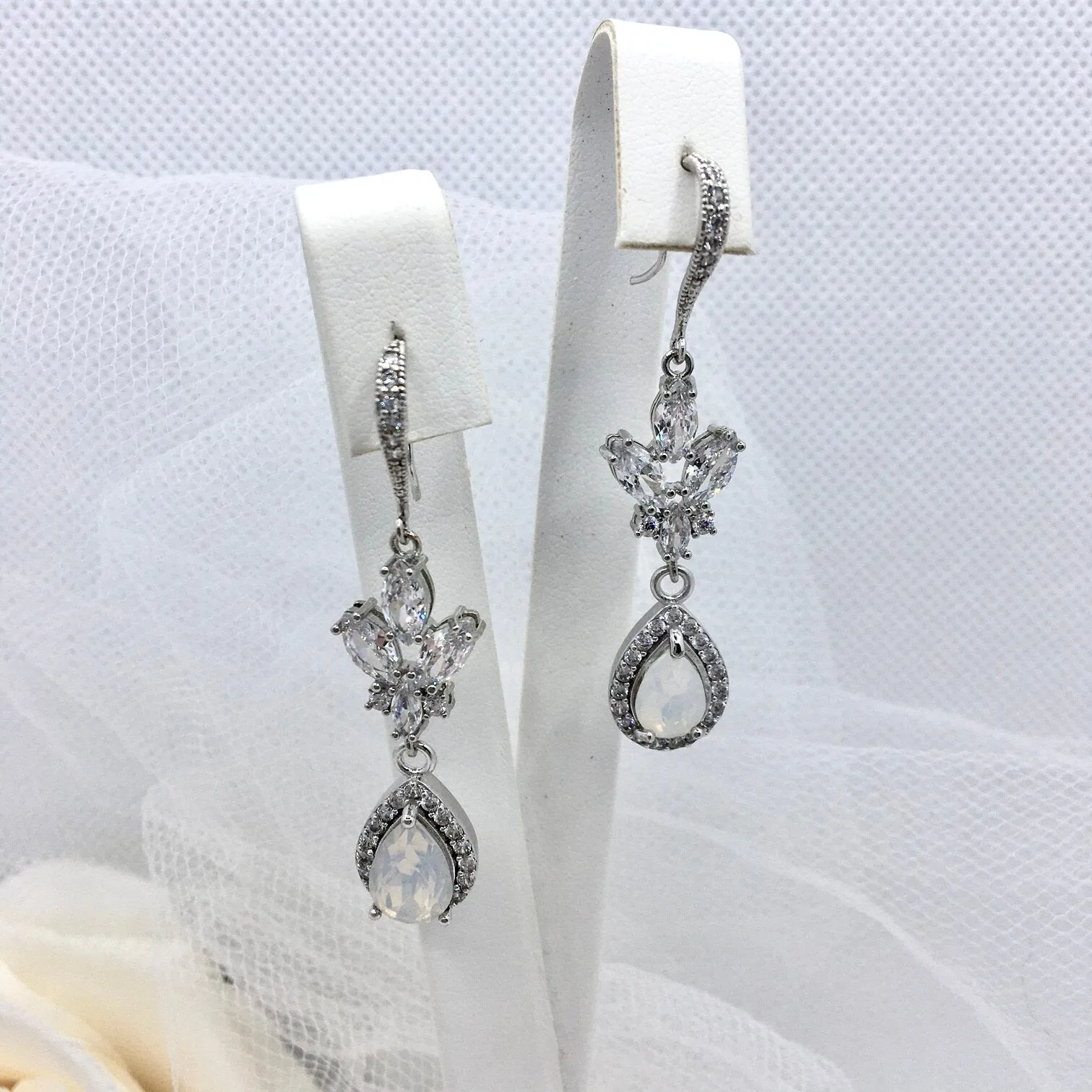"Marielle" - Opal Bridal Earrings