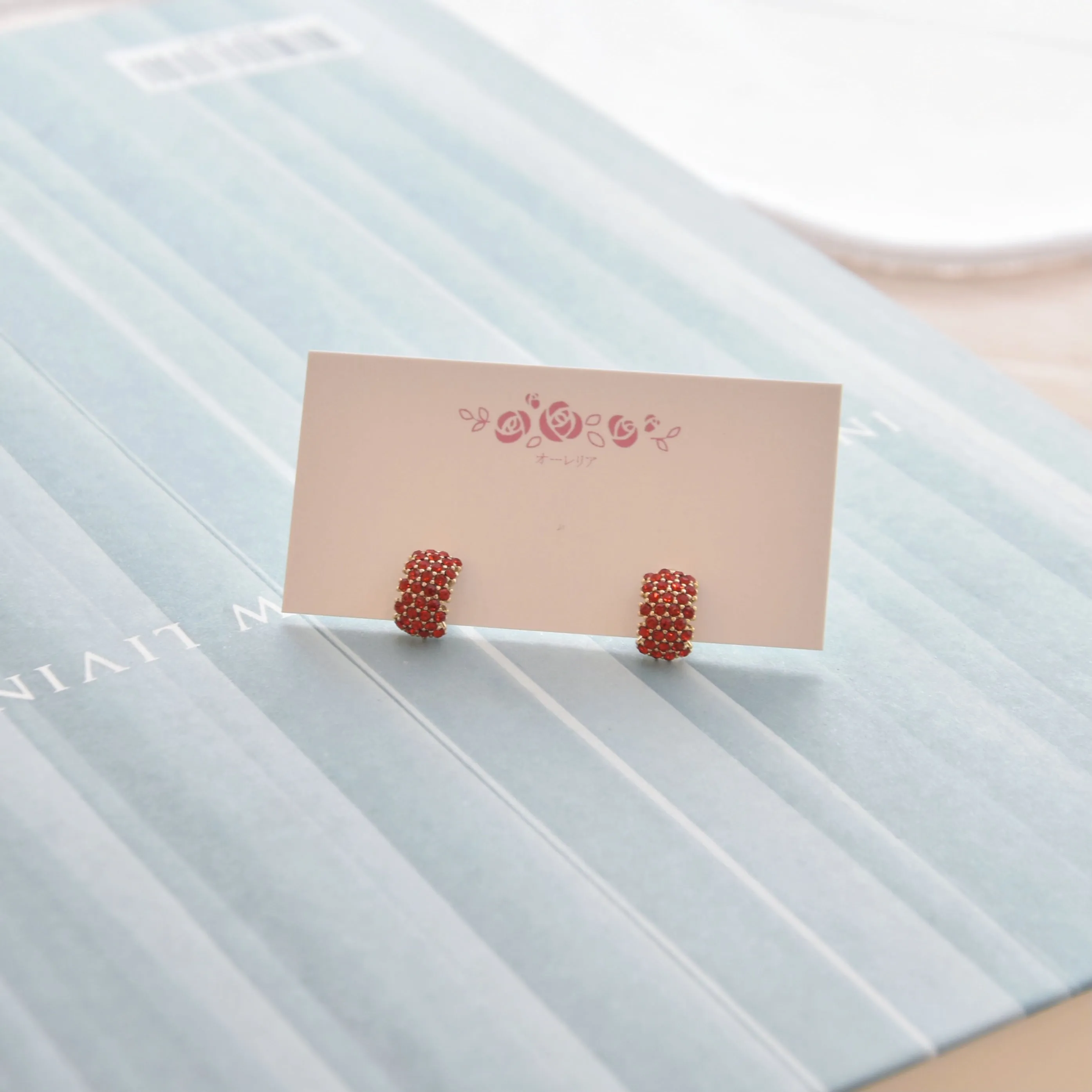 Red Curvy Love Earrings