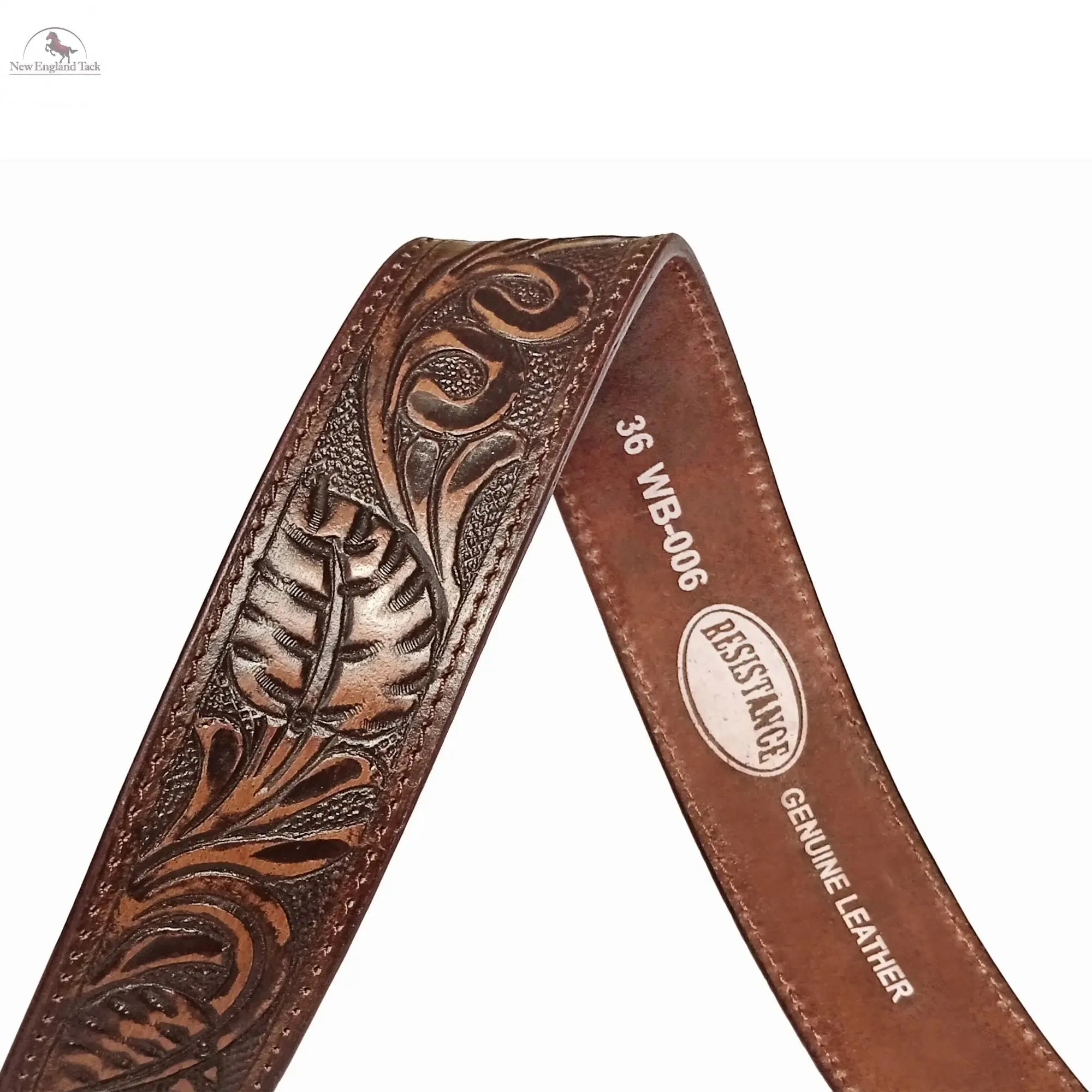 Resistance Full Grain Western Engraved Leather Belt Strap, 1-1/2" Wide Western Belt Leather Strap Floral Tooled Leather Belt Strap