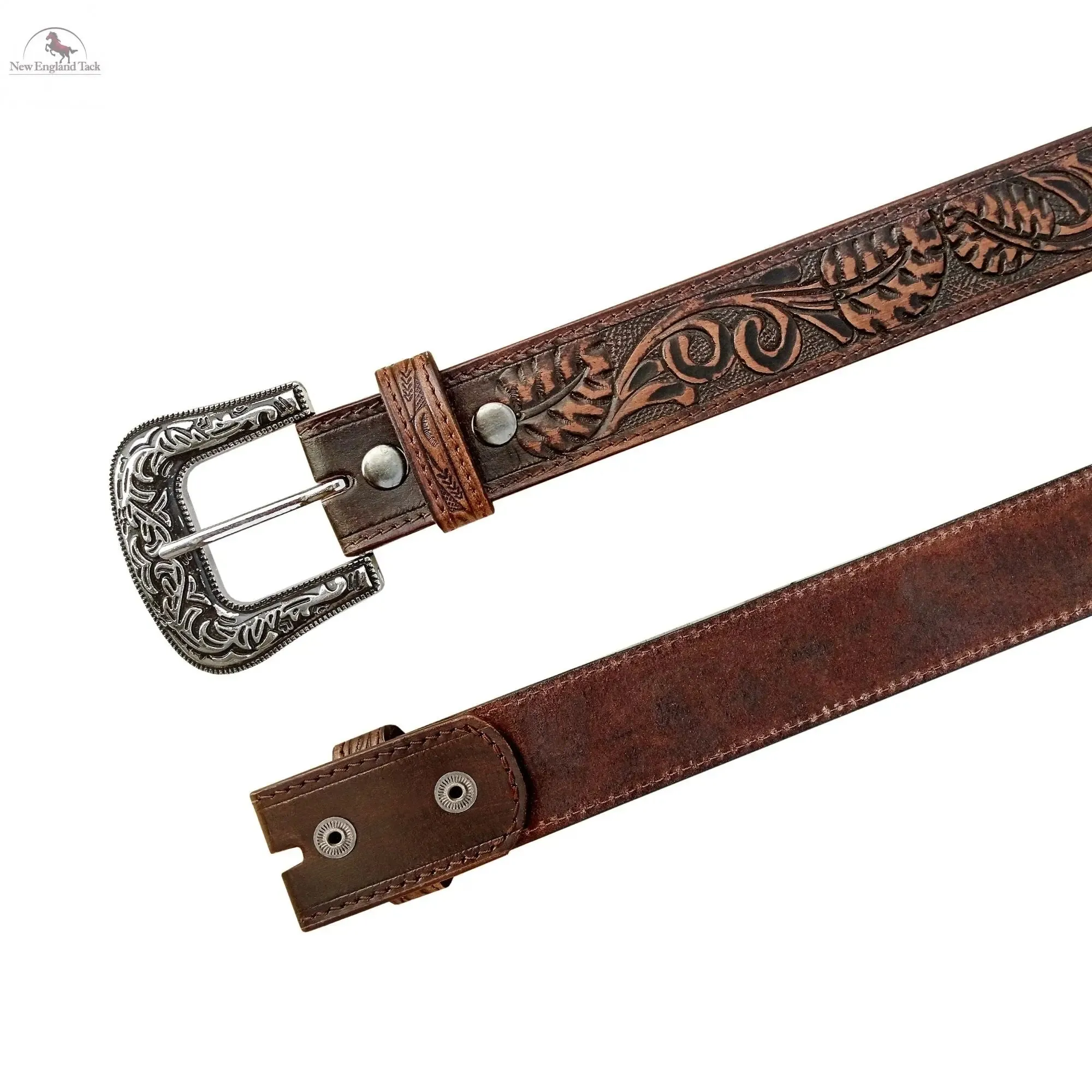 Resistance Full Grain Western Engraved Leather Belt Strap, 1-1/2" Wide Western Belt Leather Strap Floral Tooled Leather Belt Strap