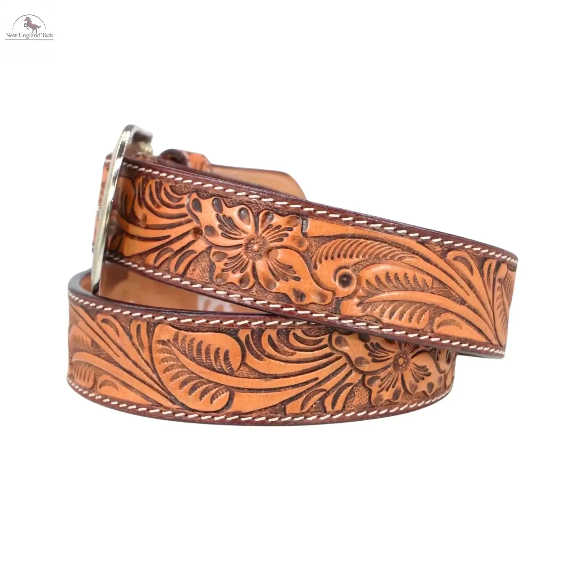 Resistance Premium Western Cowgirl Cowboy Floral Tooled  Argentinian Leather Belt