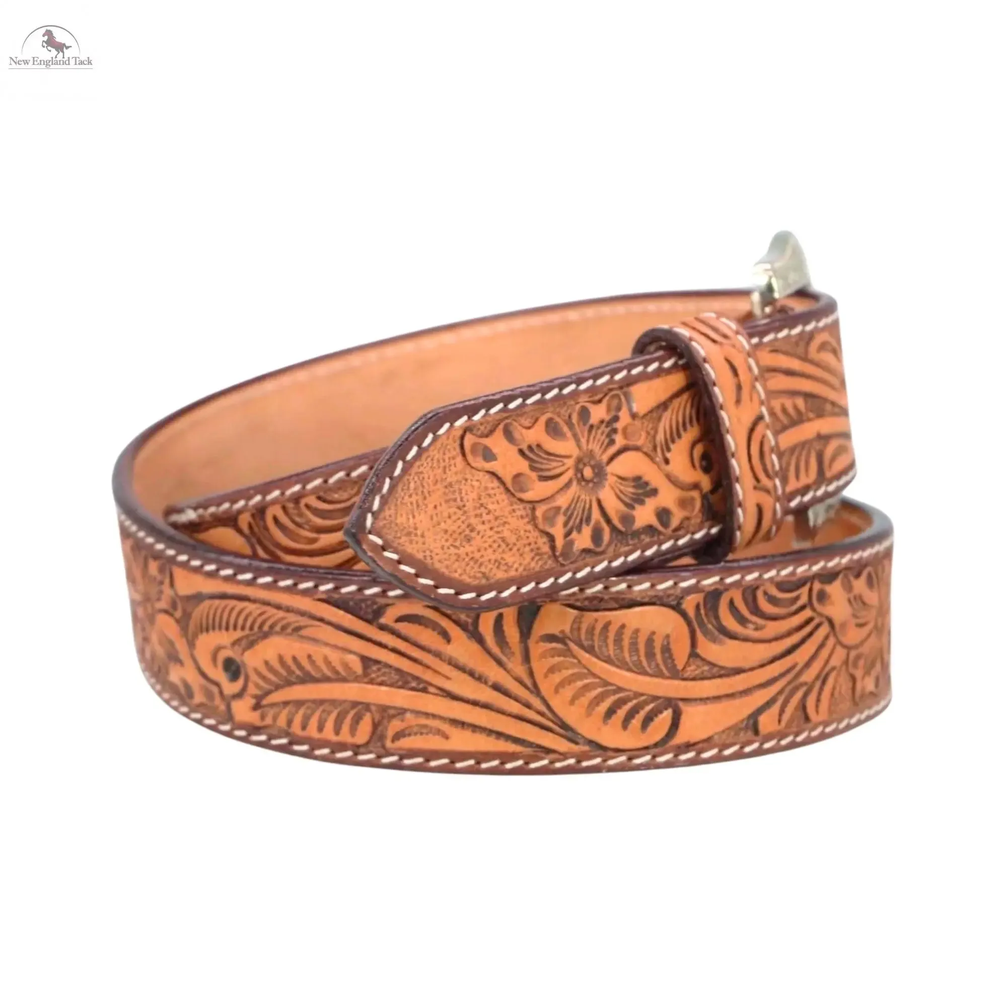 Resistance Premium Western Cowgirl Cowboy Floral Tooled  Argentinian Leather Belt