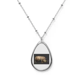 Rhino Oval Necklace