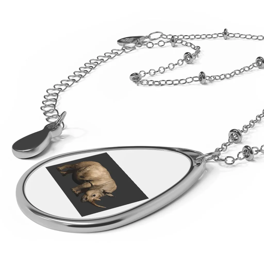 Rhino Oval Necklace
