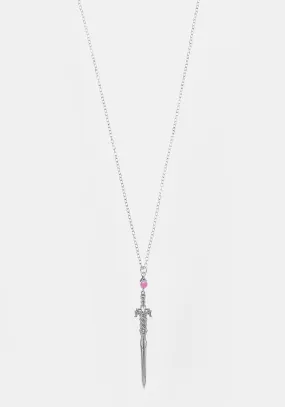 RITUAL DAGGER AMETHYST PENDANT NECKLACE