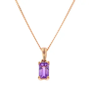 Rosa Mer 0.35ct Amethyst Pendant | 9K RoseGold
