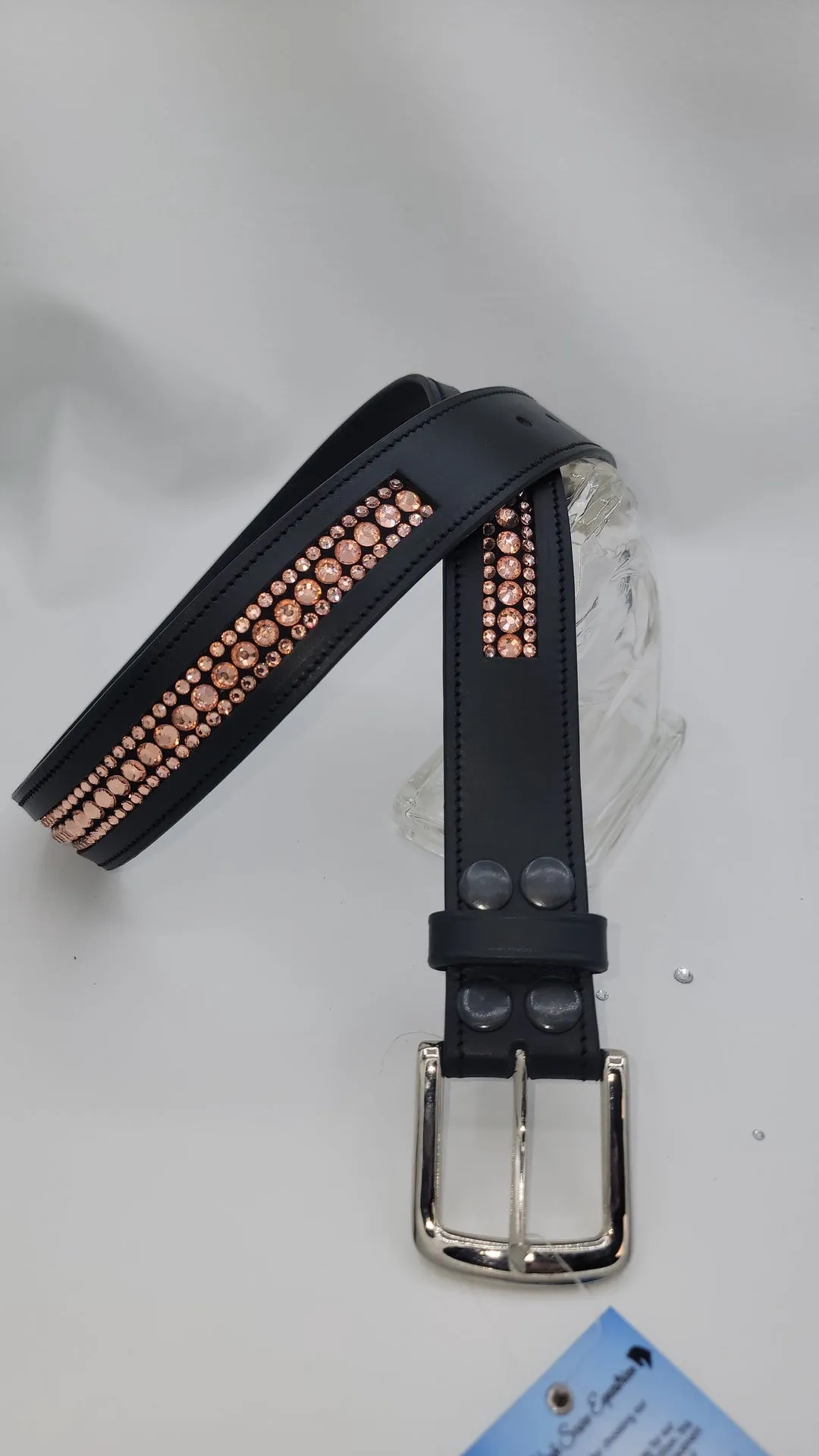 Rose Gold 3 Row Leather Belt
