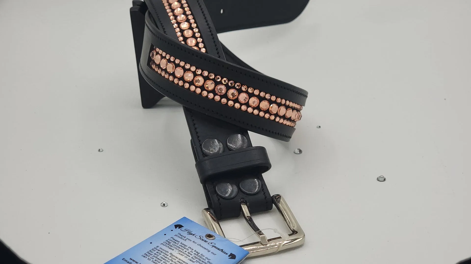 Rose Gold 3 Row Leather Belt