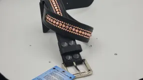 Rose Gold 3 Row Leather Belt