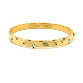 Scattered Multi-shape Diamond Bangle