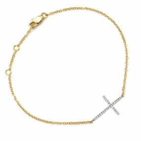 Sideways Cross Bracelet