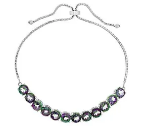 Silver Mystic Topaz Bolo Bracelet