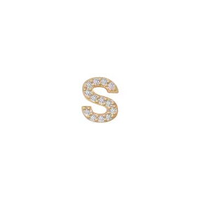 SKINNY SILVER S CHARM ( YELLOW)