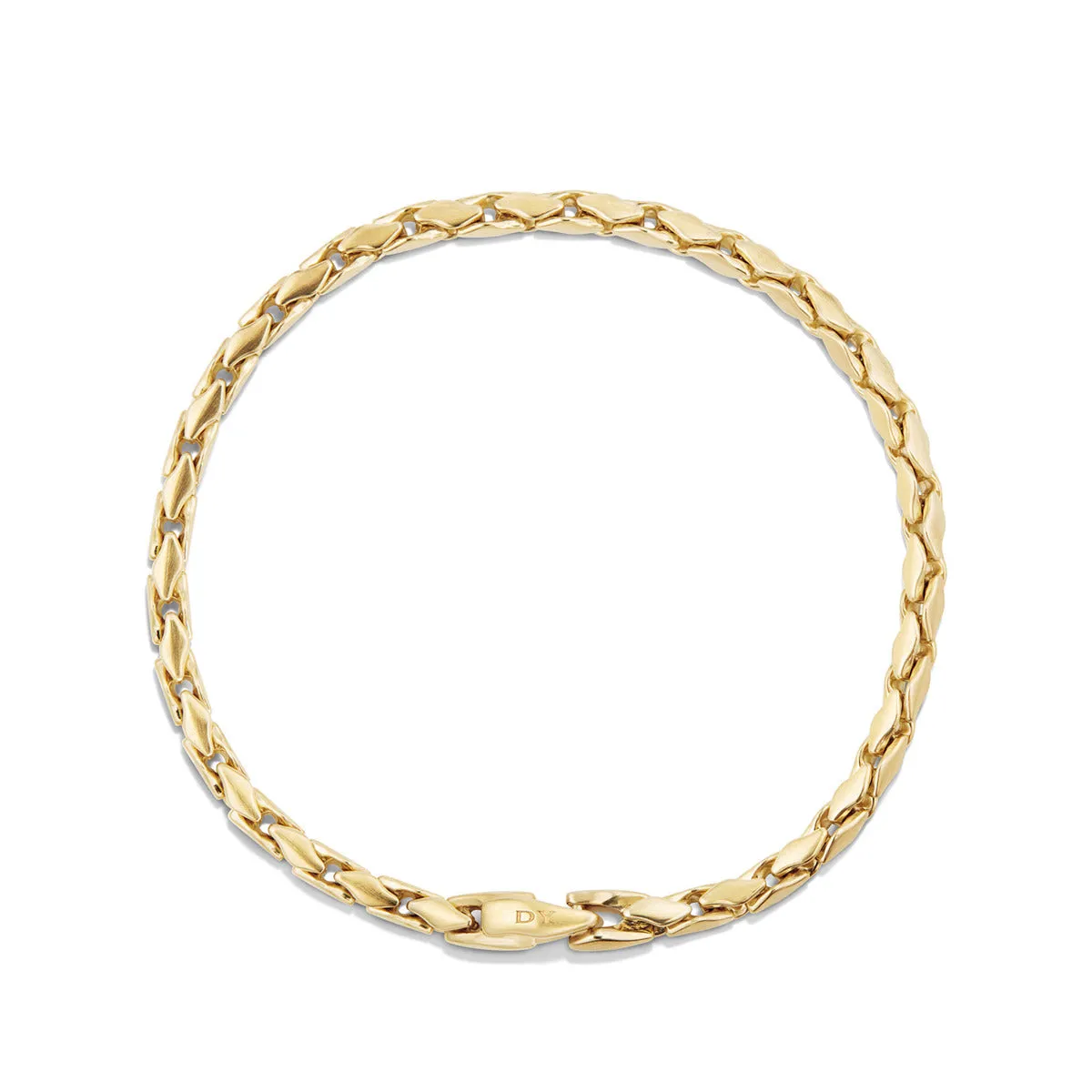 Small Fluted Chain Bracelet in 18K Gold, 3.8mm
